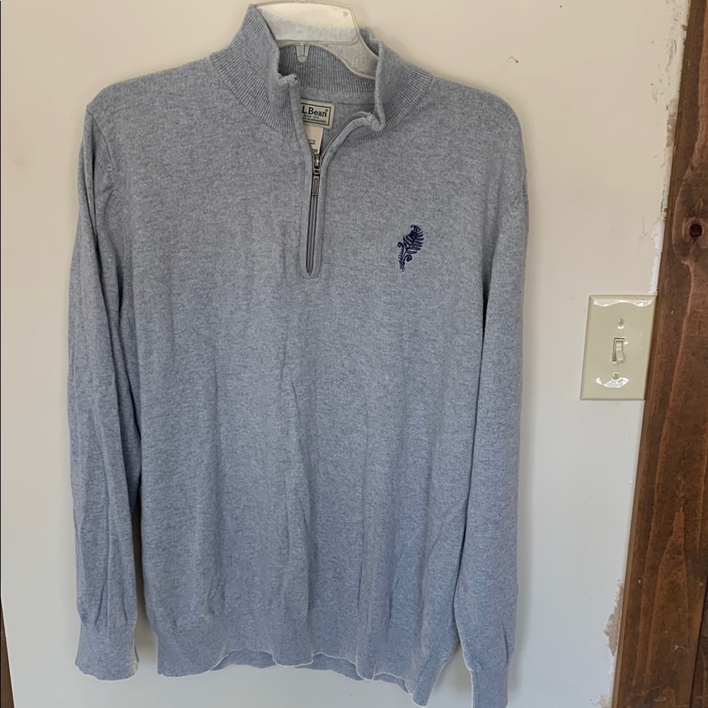 L.L. Bean Gray Quarter-Zip Sweater